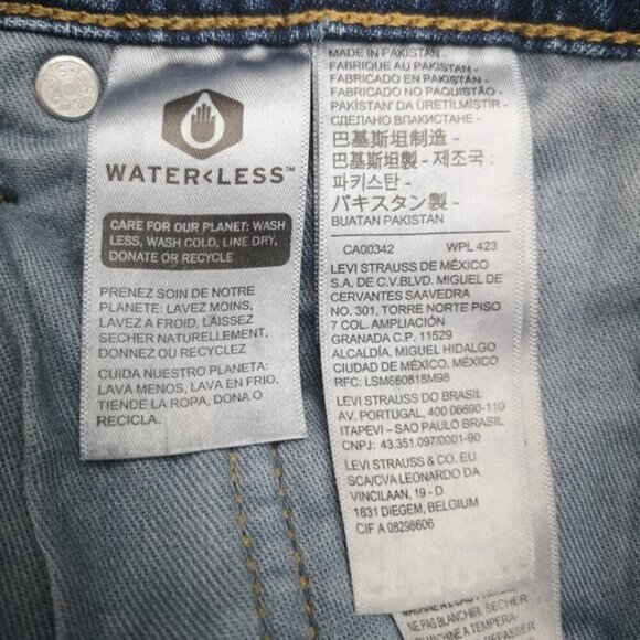 Levis 512 Mens Size 31 Waist Narrow Leg Medium Wash Blue Jeans - Picture 6 of 13